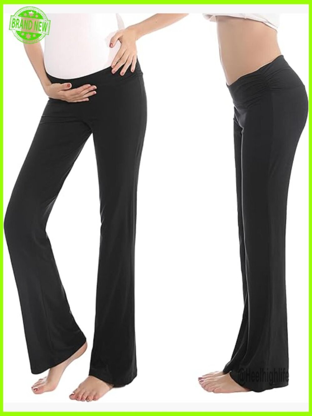 Maternity Palazzo Pajama Pants Stretchy Wide Leg Lounge Comfy